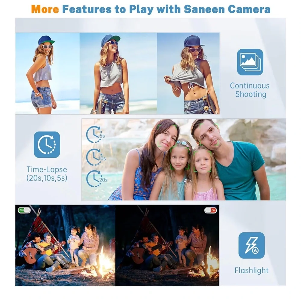 Saneen 4K WiFi Kids Digital Camera